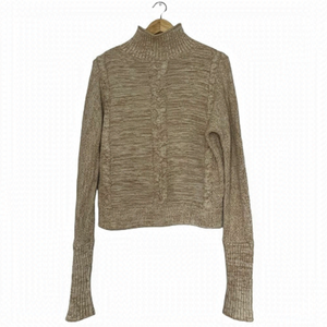 𝅺GAP Gradient Cream Turtle Neck Sweater with Chunky Cables Size S